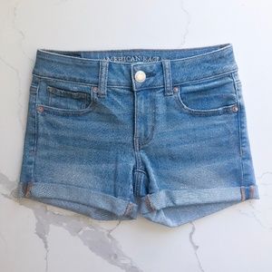 American Eagle Super Stretch Denim Shorts - size 0